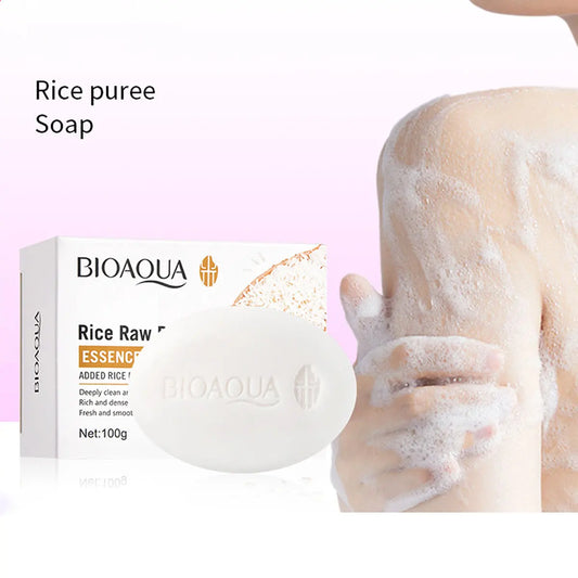 Rice Original Essence Deep Cleaning, Moisturizing Nourishing Facial Cleansing Soap Refreshing Oil Control Facial Wash Hand Soap