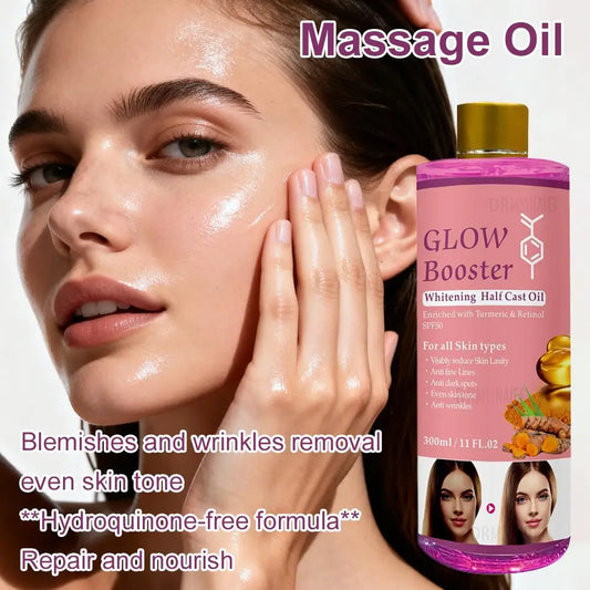 Facial Body Massage Oil Kojic Acid Whitening Serum Glow Booster Cast Oil Brightening Smoothing Body Face Skin Care Essence Oil