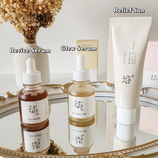 Korean Brand Refreshing Toner Moisturizing Face Cream Eye Cream Skin Essence Oil Rice Probiotic Skincare Set Sunblock Sunscreen