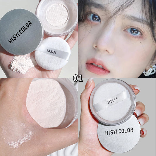 Exquisite clear honey powder loose powder matte finish lasting waterproof, sweat-proof, non-peeling makeup fixing loose powder