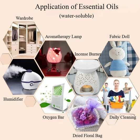 12pcs X 3ML Essential Oils for Aroma Diffuser Air Humidifier Natural Plant Aromatherapy Air Freshener Home Fragrance Oil Perfume