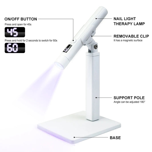 Professional Nail UV LED Lamp Desk With Display Rechargeable Portable Mini Nail Dryer Stand UV Lamp for Nails Art Removable
