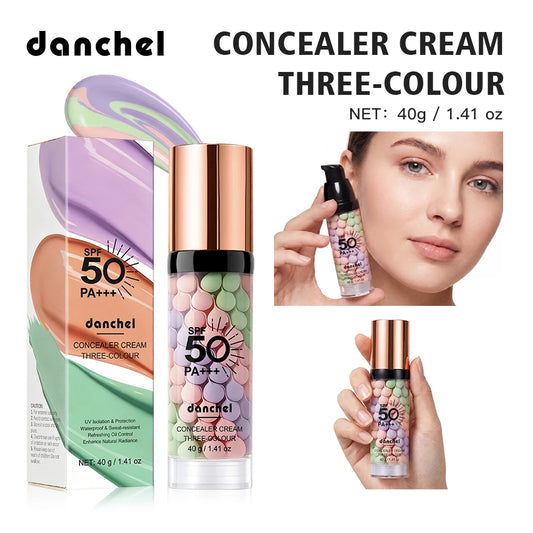 3-in-1 Primer SPF 50 Color Correcting Isolation Cream Oil Control Moisturizing Face Makeup Base Blur Pores Even Skin Tone Radian