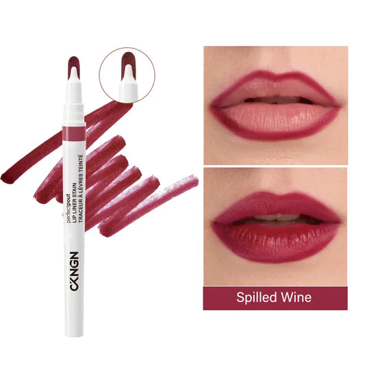 Precise Tip 2-in-1 Lip Liner & Lip Stain Waterproof Non-transfer Long Lasting Lip Liner Pencil Lip Tint