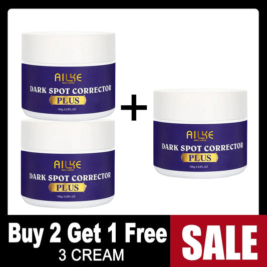 AILKE Dark Spot Corrector PLUS Cream for Face, Body, Anti Hyperpigmentation, Melasma, Freckle, for All Skin Types, 100ml