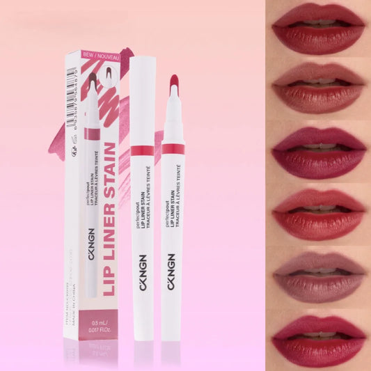 Precise Tip 2-in-1 Lip Liner & Lip Stain Waterproof Non-transfer Long Lasting Lip Liner Pencil Lip Tint