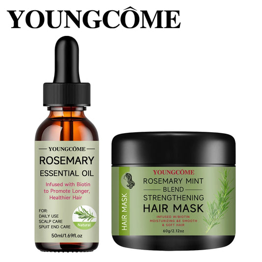 YOUNGCOME Rosemary Serum Conditioner for Hair Repair Mask Nourish Scalp Treatment Rosemary Essential Oil for Hair Care Shampoo