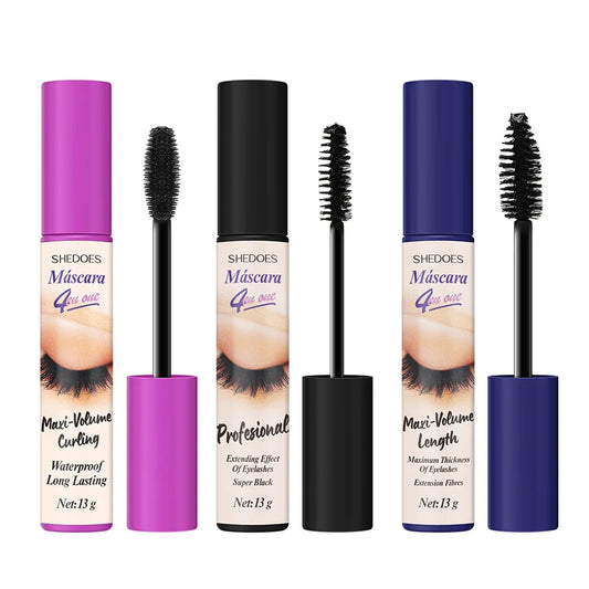4D mascara is long-lasting, slender, curled and dense, waterproof, sweat-proof and non-smudging.