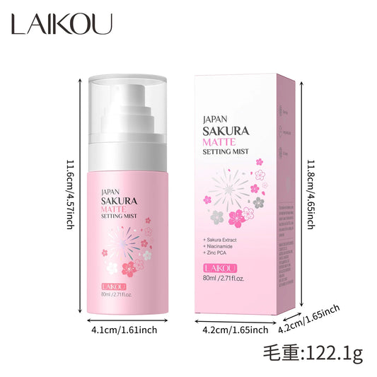 Matte Finish Makeup Setting Spray Oil Control Long Lasting 80ml Japan Sakura Moisturizing Face Primer Non Sticky