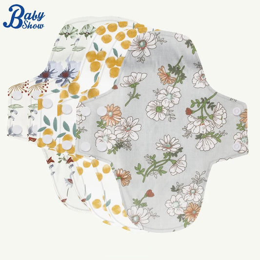 5pcs Reusable Menstrual Pad Feminine Hygiene Panty Liner Graphene Lining Washable Sanitary Napkin Daily Towels for Women Period
