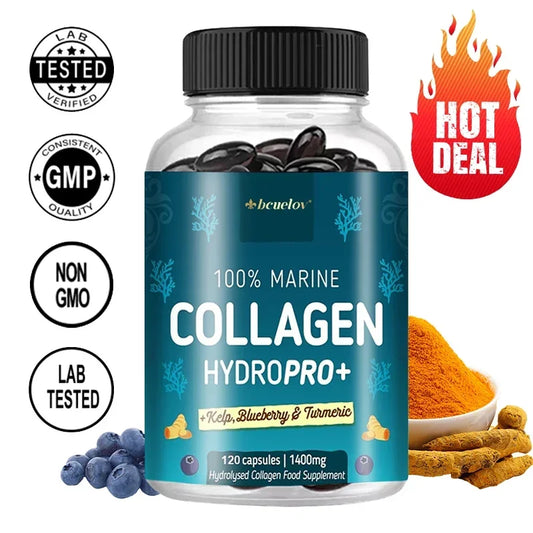 Hydrolyzed Marine Collagen - HYDROPRO supports skin and joint, hair and nail health nutritional supplement