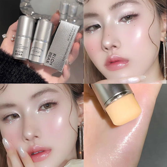 Wet and Shiny! Highlighter Stick Brightens the Eyes and Contours the Eyes with Pearlescent Silkworms to Create a Natural and Thr