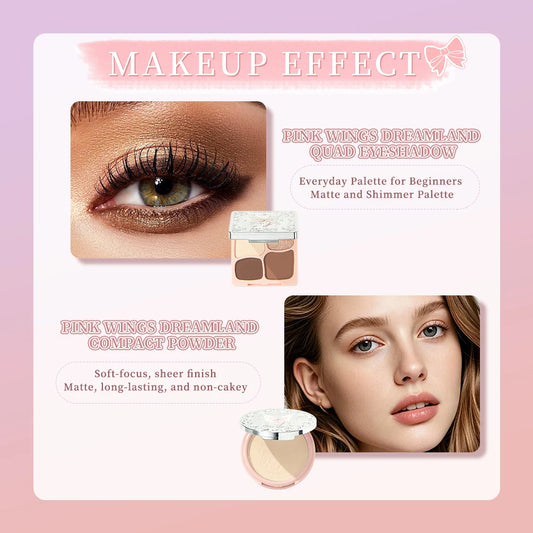 ART VALUE Makeup Sets Include 3 Lipgloss Tint,1 Blush,1 Eyebrow Tint,1 Eyeshadow Palette,1 Pressed Powder,1 Highlighter Powder