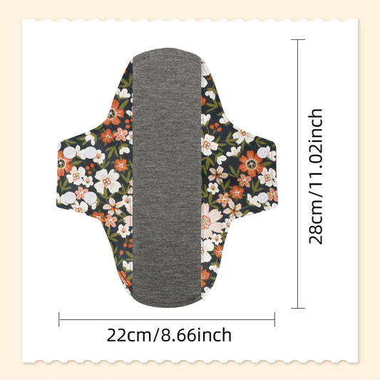 5pcs Reusable Menstrual Pad Feminine Hygiene Panty Liner Graphene Lining Washable Sanitary Napkin Daily Towels for Women Period