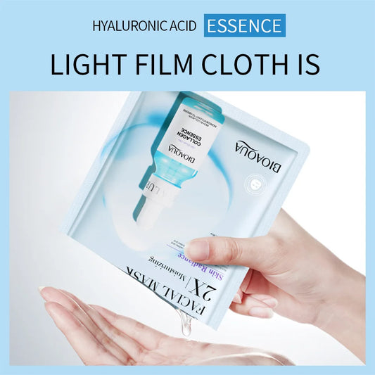 20pcs/5pcs Centella Collagen Face Mask VC Moisturizing Refreshing Sheet Masks Hyaluronic Acid  Facial Mask Skin Care Products