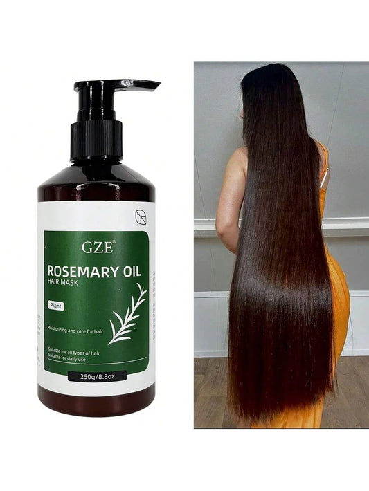 GZE Rosemary Oil Hair Mask for Scalp Health & Shine - Deep Cleansing Treatment to Revitalize Dry, Damaged Hair for Frizz Control
