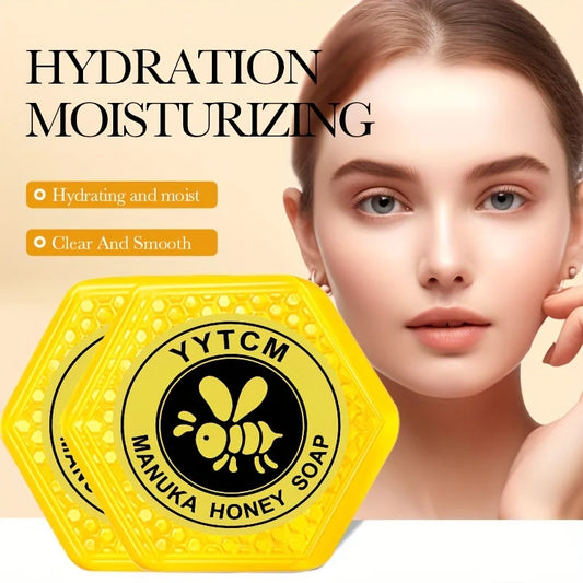 Manuka Honey Soap, Moisturizing and Hydrating Handmade Bath Soap, Cleansing Face, Body and Hand Soap 65g (2.29oz)