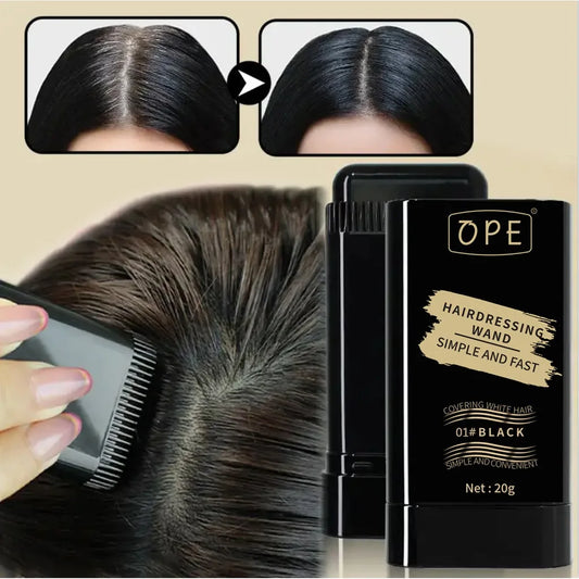 Three-Color Hair Dye Stick, a Miracle for Covering Gray Hair, Long-Lasting Color, One-Time Use.