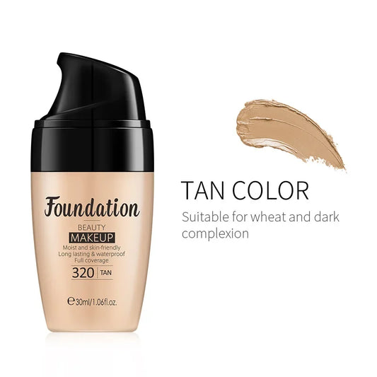 LAIKOU Liquid Foundation 3 Shades Waterproof Hydrating Full Coverage Long Lasting Natural Matte Face Makeup Base 30ml