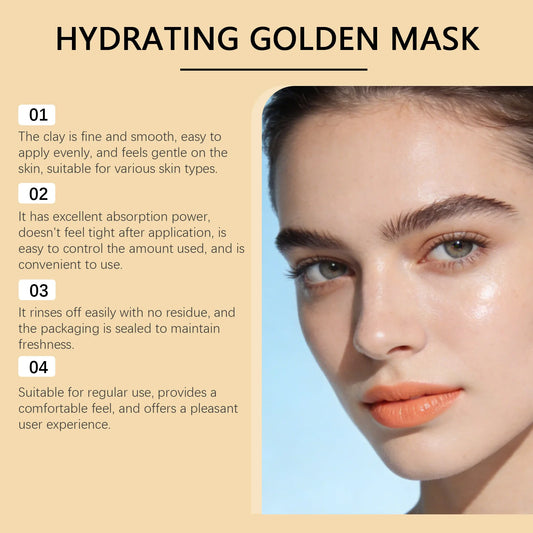 Hydrating Golden Mask Collagen Gold Peel Off Facial Mask Moisturizing Firming Reduces Wrinkles Removes Blackheads Dirt & Oils
