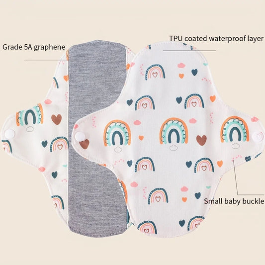 4pcs/Pack Washable Panty Liners Incontinence Urinary Leakage Pads Reusable Menstrual Pads Including 1pc Mini Wet Bag