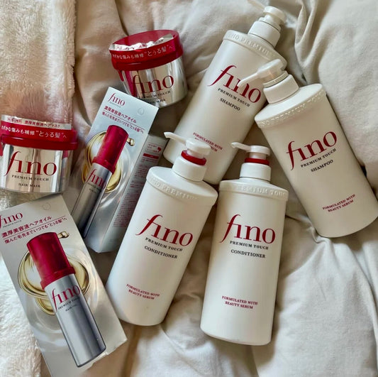 Fino Premium Touch Series Hair Care Original Brand Shampoo Conditioner Hair Mask Hair Essence Oil Nourish Repair Hair Scalp Set